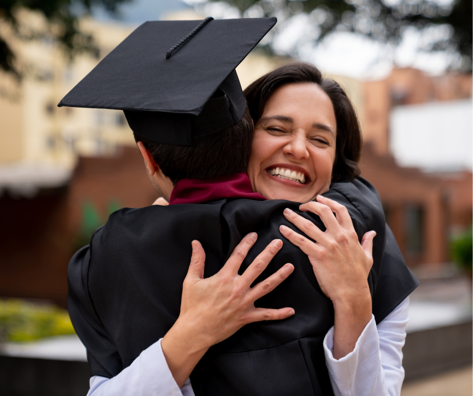 mother son graduation divorce college planning